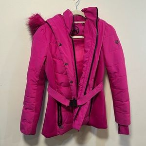 Micheal kors pink jacket size small some minor wear listed in picture
